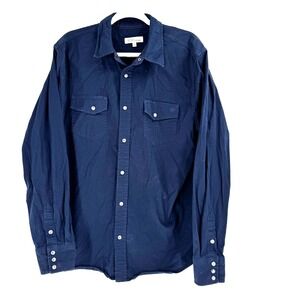 Blue Ranchwear Pearl Snap Shirt Men's Large Blue Western Cowboy Rodeo Marshals‎
